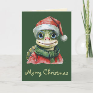 Funny Animal Christmas Favorites - Schildkröte 2 Karte