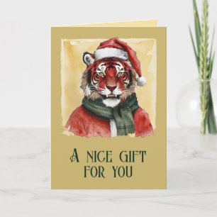 Funny Animal Christmas Favorites - Tiger 1 Karte