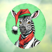 Funny Animal Christmas Favorites - Zebra 1 Fensteraufkleber (Blatt 3)