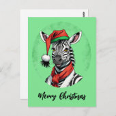 Funny Animal Christmas Favorites - Zebra 1 Postkarte (Vorne/Hinten)