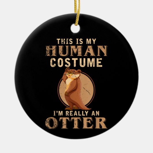 Funny Animal Costume Zoo Keeper Keramik Ornament (Vorne)