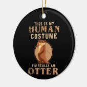 Funny Animal Costume Zoo Keeper Keramik Ornament (Links)