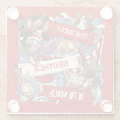 Funny Animal Fans Bester Bruder bearbeitbarer Cart Glasuntersetzer (Rückseite)