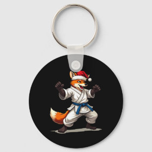 Funny Animal Fox Karate Uniform für Weihnachten H Schlüsselanhänger
