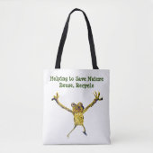 Funny Animal Frog Recycle Message Tasche (Vorderseite)