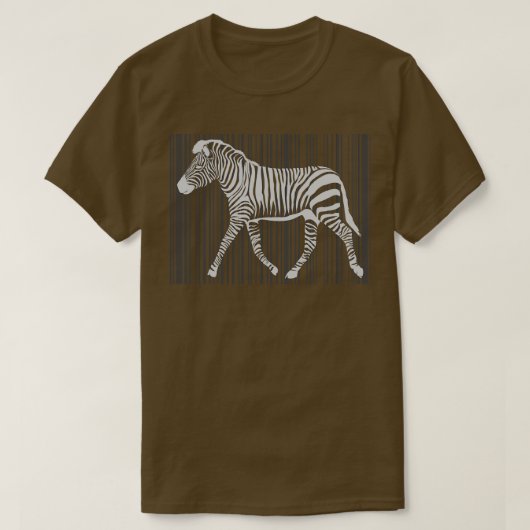 Funny Animal Gift Barcode Zebra T-Shirt (Design vorne)