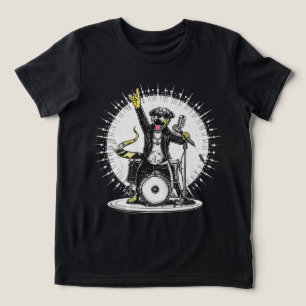 Funny Animal Gift   Cool Dog Rock Star Tri-Blend Shirt