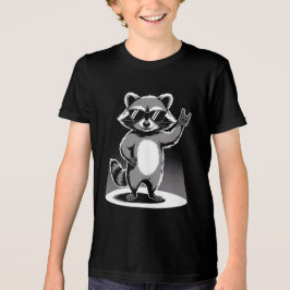 Funny Animal Gift | Cool Raccoon Rock Star Tri-Blend Shirt