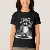 Funny Animal Gift | Cool Raccoon Rock Star Tri-Blend Shirt (Vorderseite)