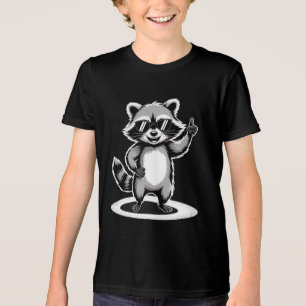 Funny Animal Gift   Cool Raccoon Rock Star Tri-Blend Shirt