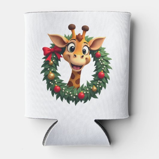 Funny Animal Giraffe Meme Face Festive Xmas T-Shir Dosenkühler (Vorderseite)