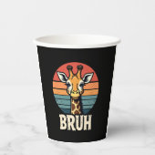 Funny Animal Giraffe Meme Face Festive Xmas T-Shir Pappbecher (Vorderseite)