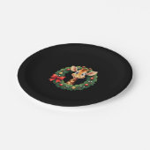 Funny Animal Giraffe Meme Face Festive Xmas T-Shir Pappteller (Schrägansicht)