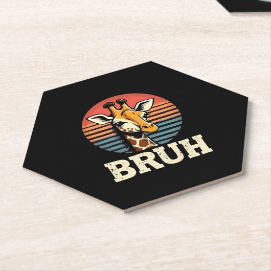 Funny Animal Giraffe Meme Face Festive Xmas T-Shir Untersetzer (angewinkelt)