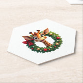 Funny Animal Giraffe Meme Face Festive Xmas T-Shir Untersetzer (angewinkelt)