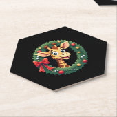 Funny Animal Giraffe Meme Face Festive Xmas T-Shir Untersetzer (angewinkelt)