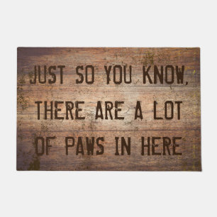 Funny Animal Hunde Katzen Sprichwort Holzkörner Fußmatte