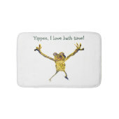 Funny Animal Leaping Frog, I Liebe Bath Time Badematte (Vorderseite)