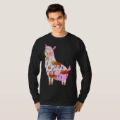 Funny Animal Llama Sloth Niedlich T-Shirt (Vorne ganz)