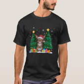 Funny Animal Lovers Rabbit Weihnachtsmannmütze Ugl T-Shirt (Vorderseite)