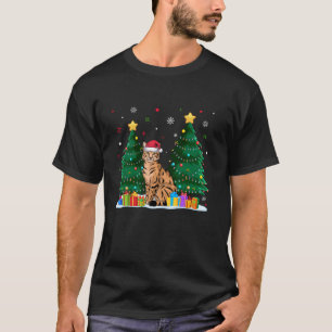Funny Animal Lovers Serval Weihnachtsmannmütze Ugl T-Shirt