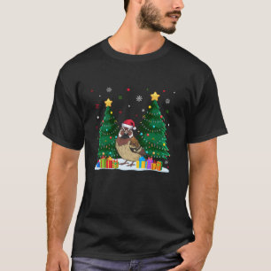 Funny Animal Lovers Sparrow Weihnachtsmannmütze Ug T-Shirt
