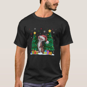 Funny Animal Lovers Weasel Weihnachtsmannmütze Ugl T-Shirt