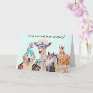 Funny Animal Medical wird gut Karte
