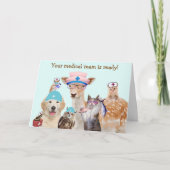 Funny Animal Medical wird gut Karte (Vorderseite)