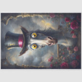 Funny Animal mit Hat Decoupage Papier. Seidenpapier (Vorderseite)