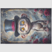 Funny Animal mit Hat Decoupage Papier. Seidenpapier (Vorderseite)