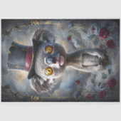 Funny Animal mit Hat Decoupage Papier. Seidenpapier (Vorderseite)
