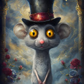 Funny Animal mit Hat Decoupage Papier. Seidenpapier