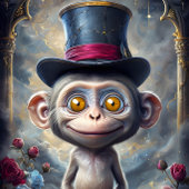 Funny Animal mit Hat Decoupage Papier. Seidenpapier