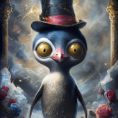 Funny Animal mit Hat Decoupage Papier. Seidenpapier