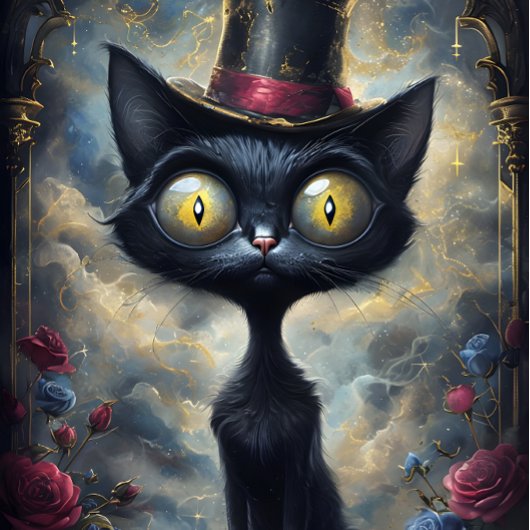 Funny Animal mit Hat Decoupage Papier. Seidenpapier