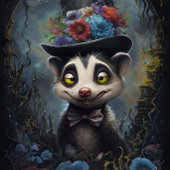 Funny Animal mit Hat Decoupage Papier. Seidenpapier