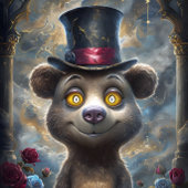 Funny Animal mit Hat Decoupage Papier. Seidenpapier