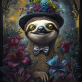 Funny Animal mit Hat Decoupage Papier. Seidenpapier