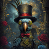 Funny Animal mit Hat Decoupage Papier. Seidenpapier