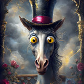 Funny Animal mit Hat Decoupage Papier. Seidenpapier