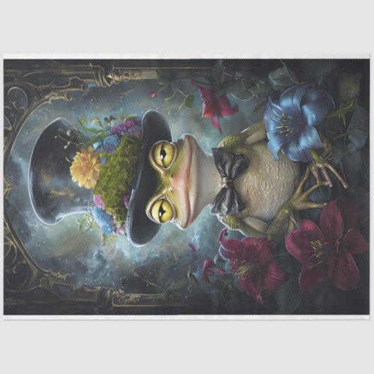 Funny Animal mit Hat Decoupage Papier. Seidenpapier (Vorderseite)