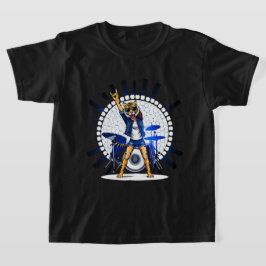 Funny Animal Music Gift | Cool Tiger Rock Dancer T-Shirt