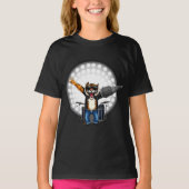 Funny Animal Music Gift | Cool Tiger Rock Dancer T-Shirt (Vorderseite)