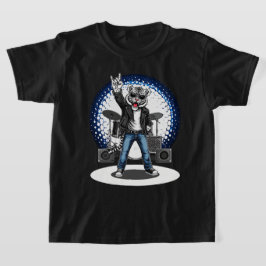 Funny Animal Music Gift | Cool Tiger Rock Dancer T-Shirt