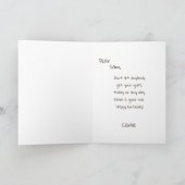 Funny Animal Niedlich Pet Alberner Spaß Cartoon Ge Karte (Innenseite)