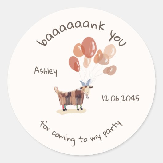 Funny Animal Niedlich Pet Alberner Spaß Cartoon Ge Runder Aufkleber (Vorderseite)