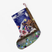 Funny Animal Party Weihnachten Strumpf Kleiner Weihnachtsstrumpf (Rückseite (Hängend))