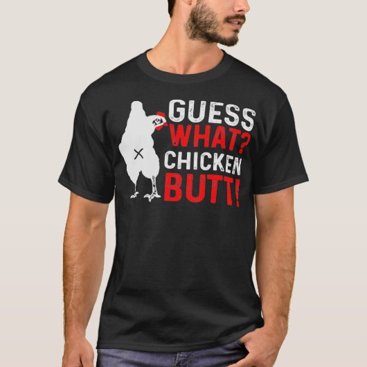 Funny Animal rät, was Hühner Hintern Niedliche Hüh T-Shirt (Vorderseite)