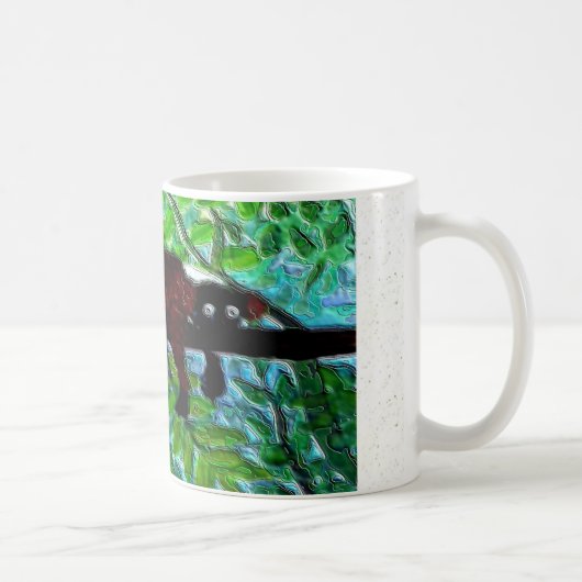 Funny Animal Red Lemur entspannend Kaffeetasse (Rechts)